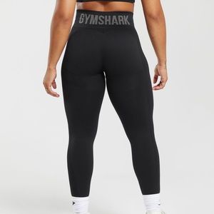 Gymshark Flex High Waisted Leggings Womens M 6 Black Work Out Athletic Gym